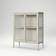 Department Large Pebble Grey Glass Cabinet 90x110cm