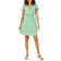 MELA Ditsy Print Wrap Skater Dress - Green