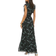 Dorothy Perkins Tall Floral Chiffon Shirred Waist Midi Dress - Black