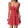Shein Essnce Floral Print Pleated Bust Slip Dress