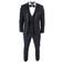 Paul Andrew Tuxedo Suit Classic Satin Dinner Tailored Fit Wedding Prom - Black