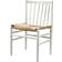 FDB Møbler J80 Beech White Lacquered / Natural Wicker Esszimmerstuhl 82cm