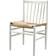 FDB Møbler J80 Beech White Lacquered / Natural Wicker Köksstol 82cm