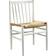 FDB Møbler J80 Beech White Lacquered / Natural Wicker Esszimmerstuhl 82cm