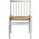 FDB Møbler J80 Beech White Lacquered / Natural Wicker Esszimmerstuhl 82cm