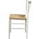 FDB Møbler J80 Beech White Lacquered / Natural Wicker Esszimmerstuhl 82cm