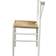 FDB Møbler J80 Beech White Lacquered / Natural Wicker Köksstol 82cm