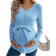 Shein Maternity Solid Color Ribbed Knit T-shirt