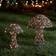 Lights4fun Mushroom Brown Éclairage au Sol 40cm 2pcs