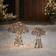 Lights4fun Mushroom Brown Ground Lighting 40cm 2pcs