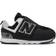 New Balance Toddler's 574 Hook & Loop - Black with Silver Metallic