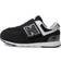 New Balance Toddler's 574 Hook & Loop - Black with Silver Metallic