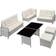 tectake Rattan Garden Furniture Outdoor Lounge Set, 1 Table incl. 3 Sofas