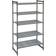 Cambro Camshelving Basics Plus 5 Tier Graphite Shelving System 152.5x214cm