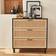 Sweeek Cane Rattan Light Brown Chest of Drawer 80x40cm