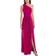 Adrianna Papell One shoulder Long Gown - Bright Magenta