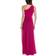 Adrianna Papell One shoulder Long Gown - Bright Magenta