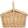 RED HAMPER Wicker Small Double Lidded Picnic Natural Basket 27cm