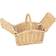 RED HAMPER Wicker Small Double Lidded Picnic Natural Basket 27cm