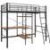 vidaXL Bunk Bed with Table Frame Metal 38.4x82.7"