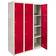 MonsterShop Lockers Flatpack Red Storage Cabinet 45x180cm 3pcs