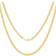 Nuragold Miami Cuban Link Chain Pendant Necklace 4mm - Gold