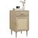 Homcom Boho Cabinet with Storage Natural Wood Finish Bedside Table 40x40cm