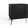 Ava Black Bedside Table 50x50cm