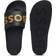 BOSS Italian-Made Raised Logo Sliders - Black/Gold