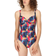 Regatta Women's Sakari Tummy Control Costume - Navy Brush Stroke