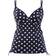 Panache Anya Riva Spot Balcony Tankini Top - Navy/Vanilla