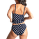 Panache Anya Riva Spot Balcony Tankini Top - Navy/Vanilla