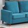 Artemis Home Hendrick Velvet Reversible Corner Teal Sofa 199cm 3 Seater