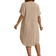 Shein LUNE Plus Size Women's Batwing Sleeve Textured Bodycon Dress