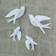 Dorlotou Sparrows Swallows White Wall Decor 3.8x8.9cm 2pcs