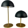 DYBERG LARSEN Along Mini Black/Brass Tischlampe 20cm 2Stk.