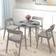 Homcom Modern Space Saving Small Grey Dining Table 89cm