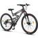 Licorne Bike Strong D 29 Inch Mountain Bike Fully, 21 Speed Gears - Black/Red