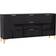 Creative Furniture Luxury Modern Black High Gloss/Gold Sideboard 140x80cm