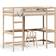 vidaXL Bunk Bed with Desk 107.5x205.5cm