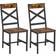 Vasagle Industrial Style Ergonomic Design Rustic Brown/Black Silla de Cocina 95.5cm 2pcs