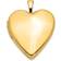 JewelryWeb Engravable Heart Locket Pendant - Gold