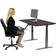 Uncaged Ergonomics Adjustable Dark Brown/Black Writing Desk 76.2x121.9cm