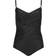 Yours Curve Double Crossover Swimsuit Black, Black, 34-36, Women