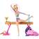 Barbie Gymnastics Playset with Blonde Fashion Doll Balance Beam 10+ Accessories & Flip Feature HRG52