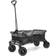 Creative Outdoor Distributor Collapsible Folding Wagon Cart for Cargo All Terrain Beach Park Garden Sports & Camping Black/Gray