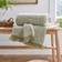 Churchgate Kibworth Boucle 130x180cm Sage Blankets Green, White (180x130cm)