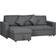 Homcom Corner Bed with Storage Dark Grey Sofa 229cm 3 Seater