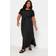 Yours Tie Detail Maxi Dress Plus Size - Black
