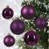 Shop4allsorts Baubles Assorted Shatterproof Violet Christmas Tree Ornament 6cm 60pcs